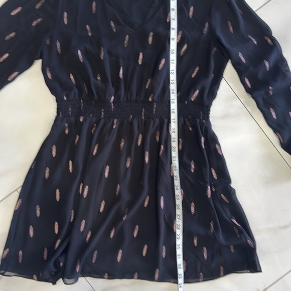 1. State Black Smocked Metallic Print Mini Dress.  Sz M - Picture 7 of 10